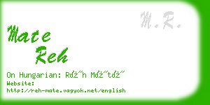 mate reh business card